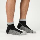 Men's Regular Fit Striped Pack of 3 Socks ( Black, White, Blue ), Mid Blue, small