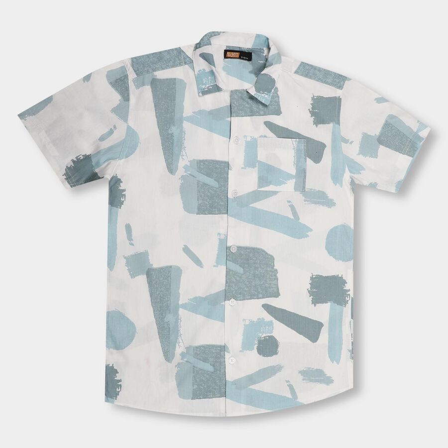 Boys' 100% Cotton Casual Shirt , सफ़ेद, large image number null