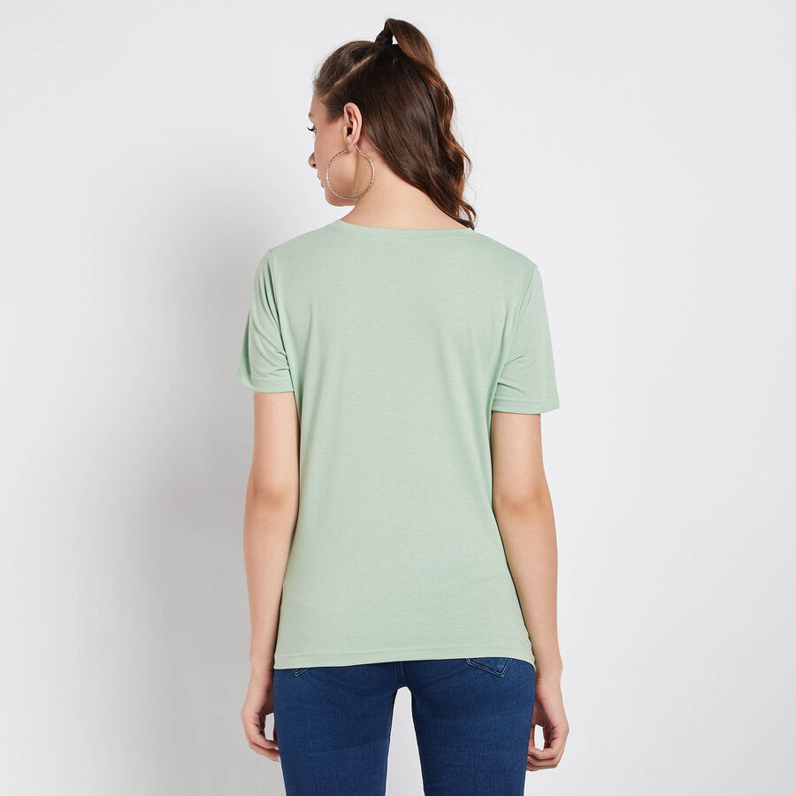 Round Neck T-Shirt, Light Green, large image number null