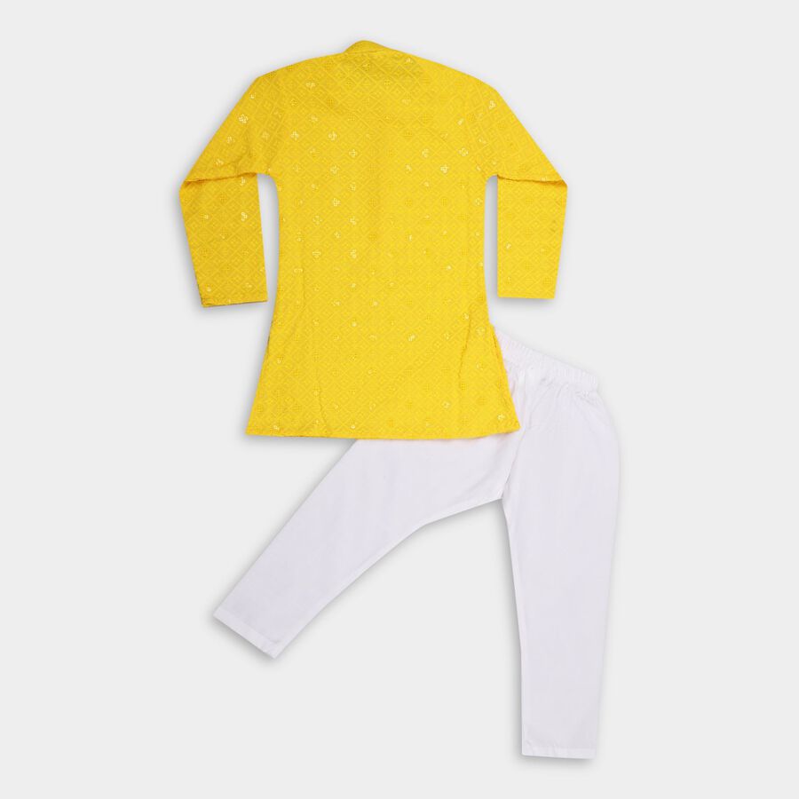 Boys' Kurta Pyjama, Yellow, large image number null