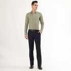 Men's Muted Olive Green Spread Collar Formal Shirt, ओलिव, small
