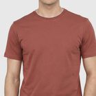 Men's Coral Cotton Round Neck Regular T-Shirt, Coral, small
