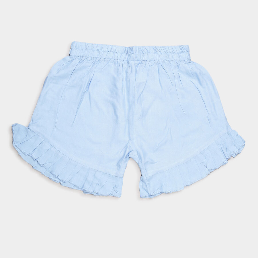 Girls Solid Shorts, Light Blue, large image number null