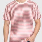 Men's Light Pink Cotton Round Neck Regular T-Shirt, Light Pink, small