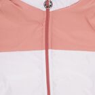 Girls' Light Pink and White Hooded Casual Jacket, Light Pink, small image number null