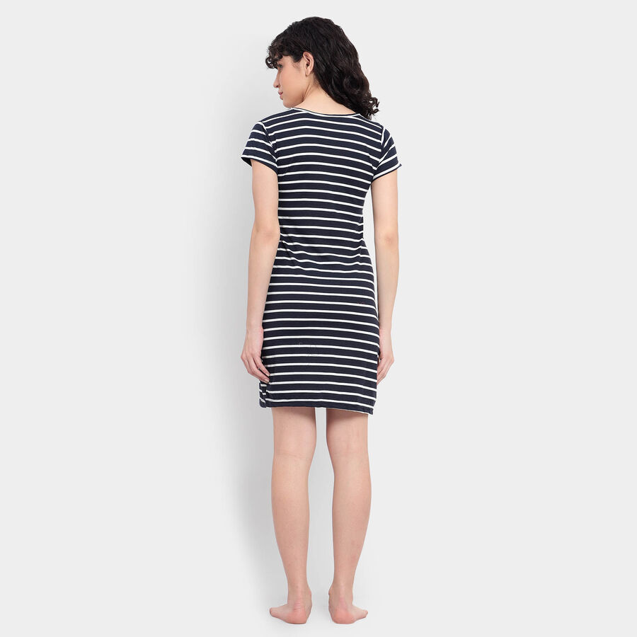 Stripes Nighty, Navy Blue, large image number null