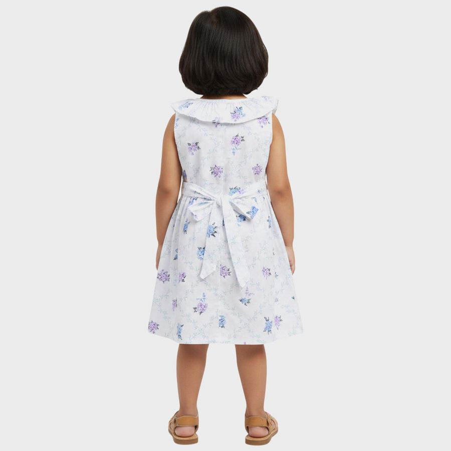 Girls' Frock, ऑफ व्हाइट, large