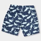 Boys' Navy Blue Printed Elastic Waist Bermuda Shorts, Navy Blue, small image number null