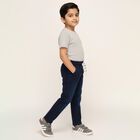 Boys' Deep Navy Jogger Fit Elastic Waist Jeans, गहरा नीला, small image number null