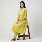 Women's Green Cotton Ethnic Set, Light Green, small