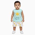 Infants' 100% Cotton Short Set, एक्वा, small image number null