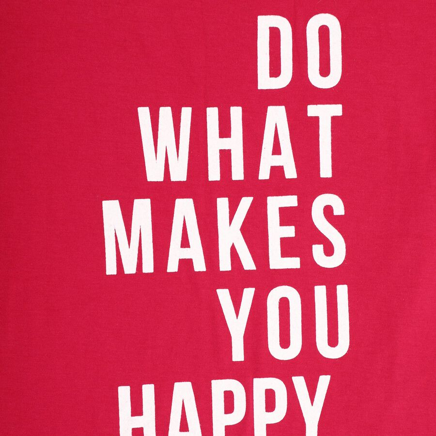 Girl's Placement Printed Regular Fuchsia T-Shirt, रानी (फ्यूशिया), large image number null