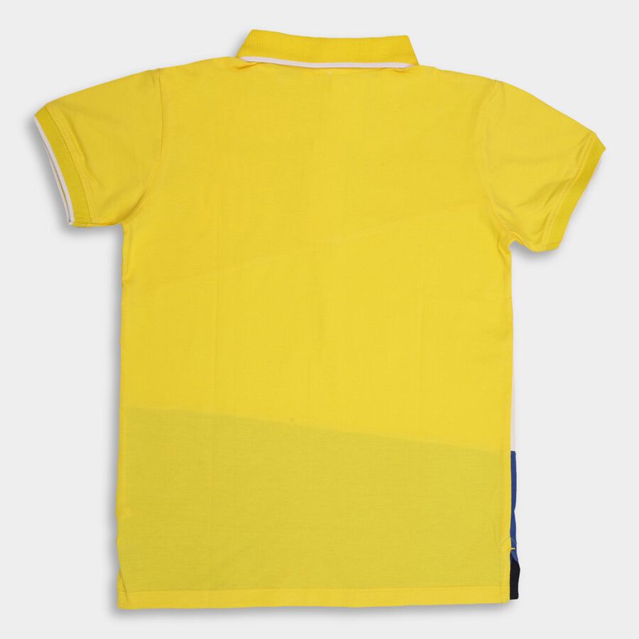 Boys' Half Sleeves T-Shirt , Yellow, large image number null