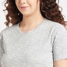 Round Neck T-Shirt, Melange Light Grey, small image number null