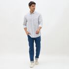 Men's Light Grey Cotton Classic Collar Casual Shirt, Light Grey, small image number null