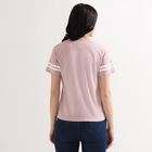 Ladies' 100% Cotton Round Neck T-Shirt, गुलाबी, small image number null