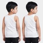 Boys White Cotton Round Neck Waistcoat Vest, सफ़ेद, small