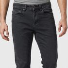 Men's Dark Blue Slim Fit Washed Jeans, गहरा नीला, small