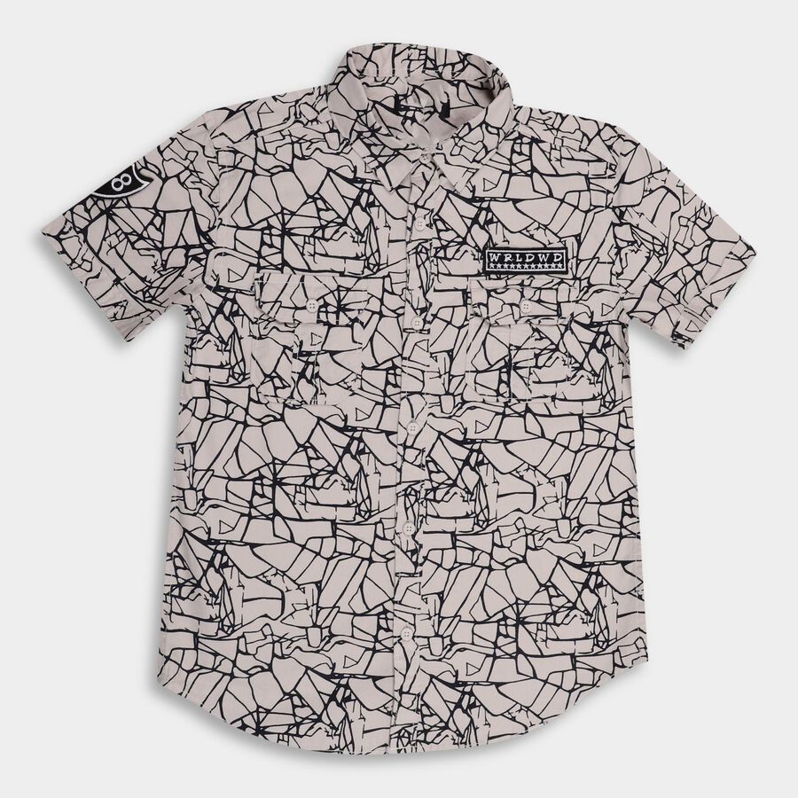 Boys' 100% Cotton Casual Shirt , Beige, large image number null