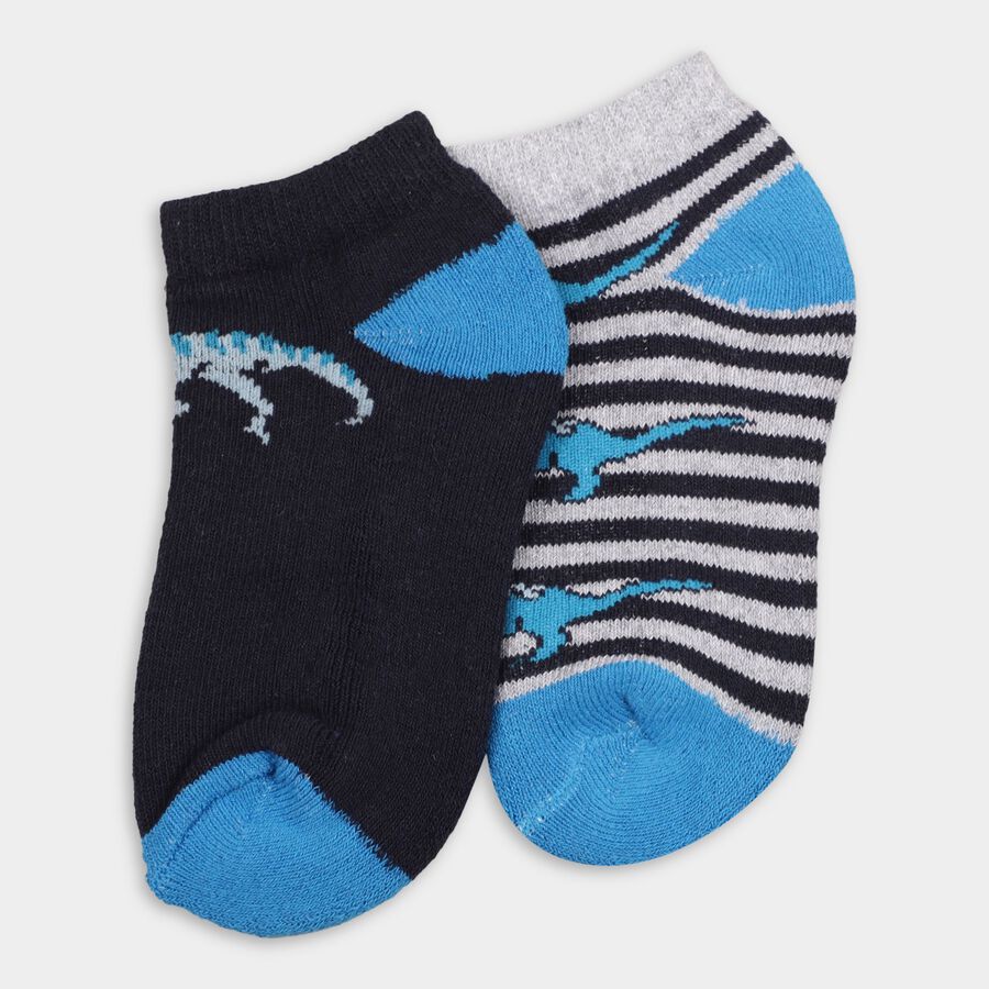 Boys' Socks (Pack of 2), Navy Blue, large image number null