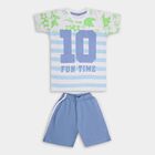 Boys' 100% Cotton Knit Baba Suit , White, small image number null