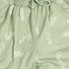 Girls' Mint Light Green Printed Drawstring Pyjama, Light Green, small