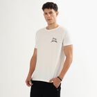 Men's Off White Round Neck Casual T-Shirt, ऑफ व्हाइट, small image number null