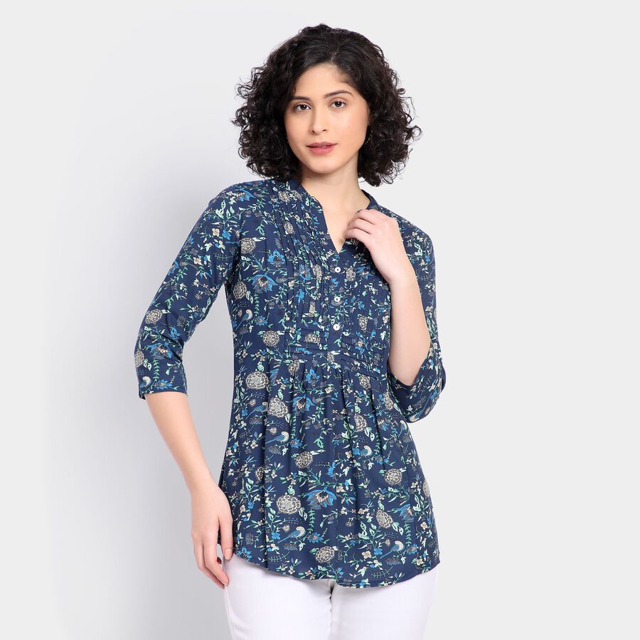 Ladies' Kurta, Navy Blue, large image number null