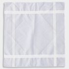 Men's White and Light Blue Checked Pack of 3 Handkerchief, Light Blue, small