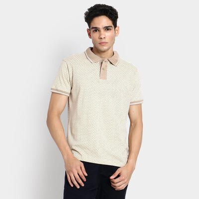 Men's 100% Cotton Collared Half Sleeves T-Shirt