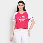 Ladies' 100% Cotton Crop  Top, Pink, small image number null