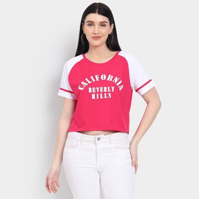 Ladies' 100% Cotton Crop  Top