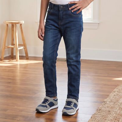 Boys Blue Straight Fit Washed Jeans