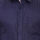 Checks Formal Shirt, Navy Blue, small image number null