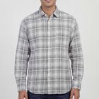 Men's Casual Shirt, गहरा ग्रे, small