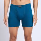 Men's 100% Cotton Trunks, Teal Blue, small