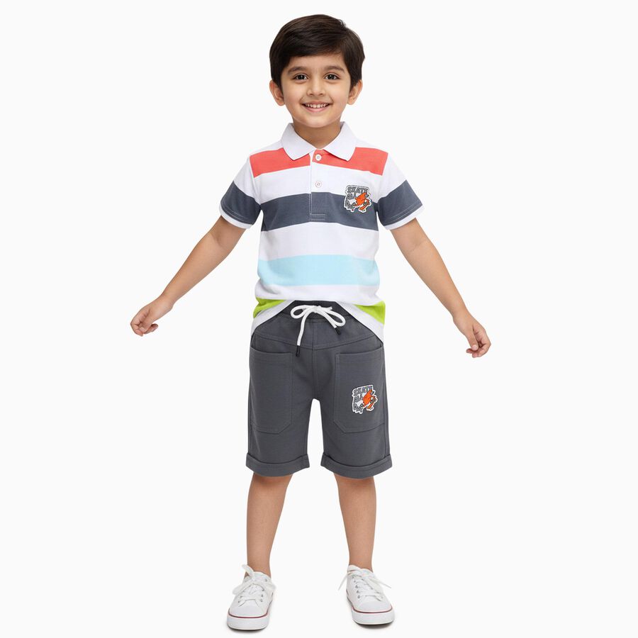 Boys' Woven Baba Suit, सफ़ेद, large image number null