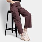 Ladies' 100% Cotton Jeans, Maroon, small image number null