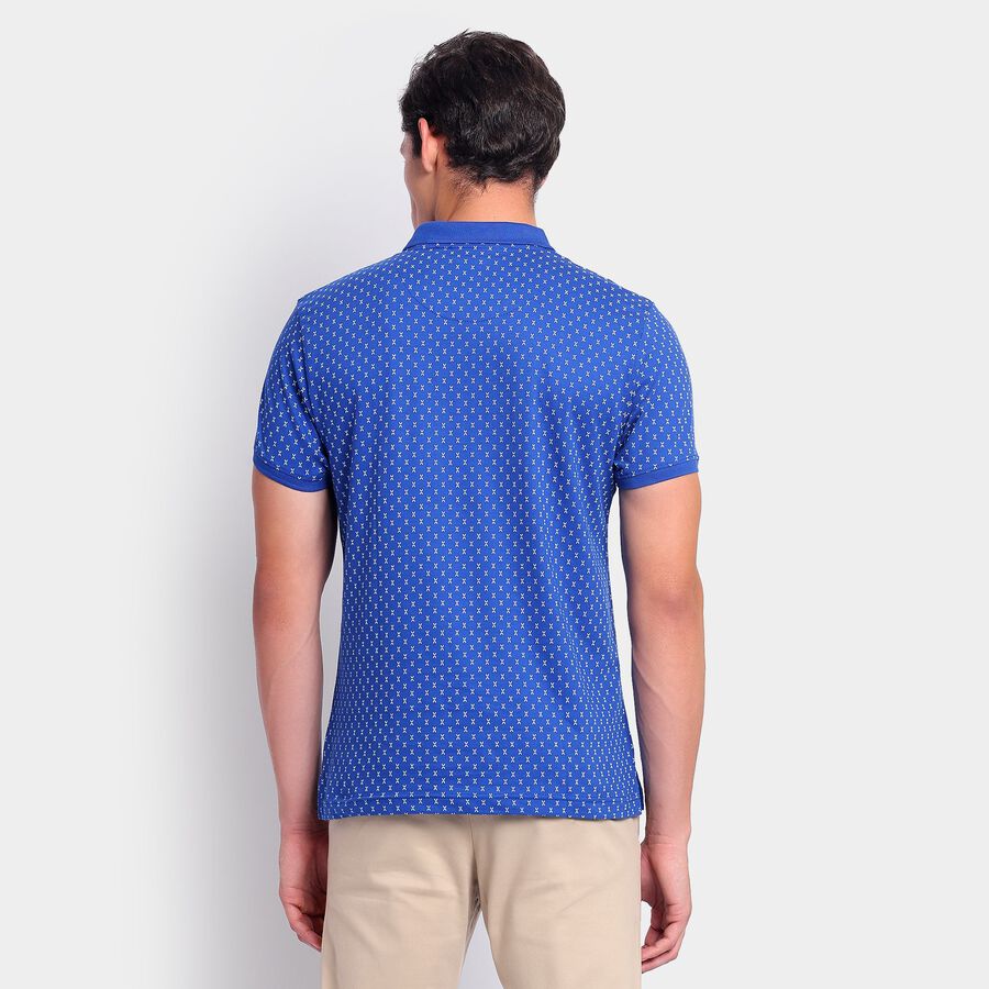 Men's Collared Half Sleeves T-Shirt, गहरा नीला, large image number null