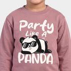 Girls Purple Crew Neck Pullover Sweatshirt, बैंगनी, small