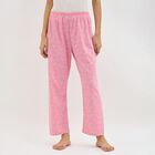 Women's Soft Pink Star Printed Full-Length Pyjama, Light Pink, small image number null