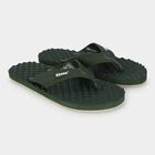 Men's Olive Green Flip-Flop Slippers, ओलिव, small