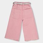 Girls' Light Pink Flared Fit Overdyed Jeans, Pink, small image number null