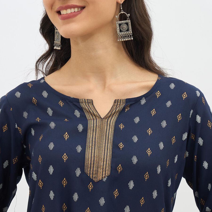 Ladies'Kurti, नेवी ब्लू, large image number null