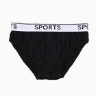 Boys' Jet Black Cotton Regular Fit Briefs, काला, small image number null
