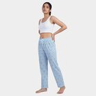 Women's Navy Blue Regular-Fit Solid Pyjama, Light Blue, small