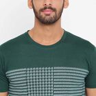 Cut & Sew Round Neck T-Shirt, Dark Green, small image number null