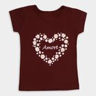 Girls' T-Shirt , वाइन, small image number null