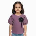 Girls' T-Shirt, बैंगनी, small image number null