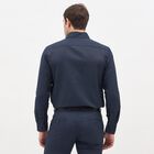 Men's Navy Blue Printed Classic Collar Formal Shirt, Navy Blue, small image number null